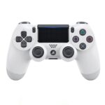 PlayStation 4 Wireless Controller with ergonomic design, touchpad, motion sensors, and built-in rechargeable battery for PS4 gaming.