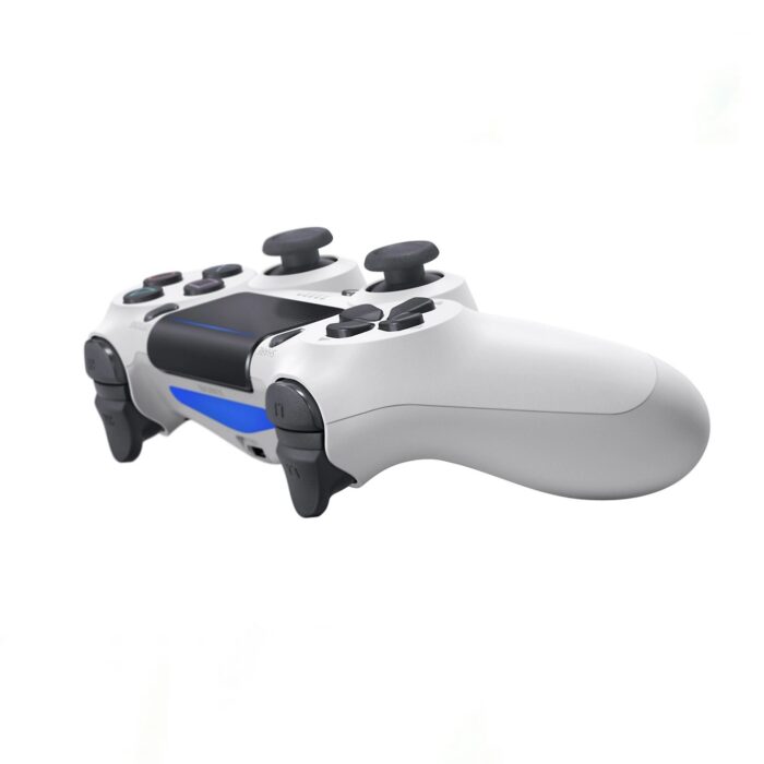 PlayStation 4 Wireless Controller with ergonomic design, touchpad, motion sensors, and built-in rechargeable battery for PS4 gaming.