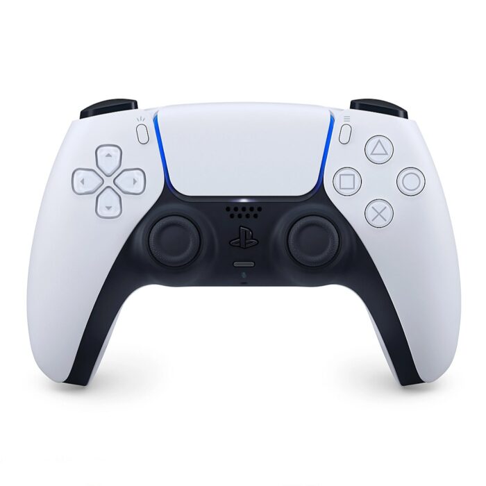 PlayStation 5 Wireless Controller (DualSense) with adaptive triggers, haptic feedback, ergonomic design for an immersive gaming experience.