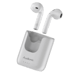 Audionic Airbud 450 Wireless Earbuds with Bluetooth 5.3, gaming mode, ENC, sweat-proof design, USB-C charging, and premium sound quality.