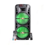 Audionic Mehfil MH-1212 Speaker with 50W power, Bluetooth, wireless mics, FM radio, and versatile audio features for events and karaoke.