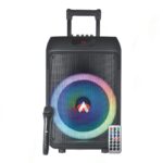 Audionic Mehfil MH-720 Portable Speaker with Bluetooth, wireless mic, karaoke port, RGB lights, and 40W output for powerful sound and fun.