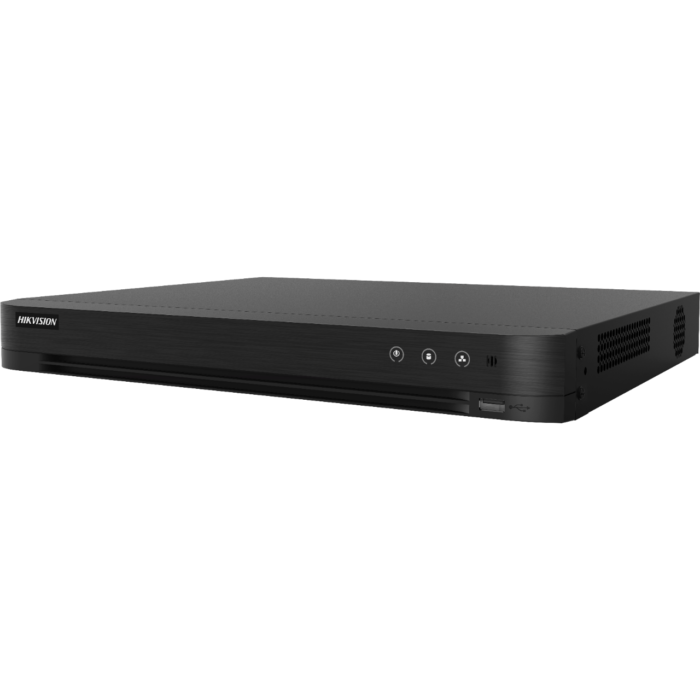 HIKVISION 32 Channel DVR (DS-7232HQHI-K2) for video surveillance with high-resolution recording, HDMI output, and large storage capacity.