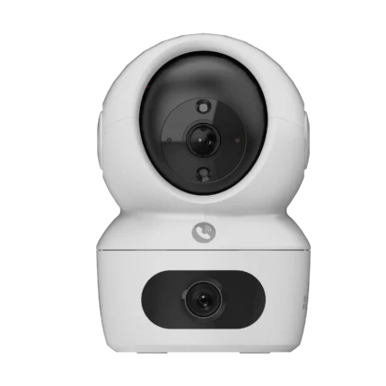 "EZVIZ H7c 2K+ Wi-Fi Tilt & Pan Dual-Lens Camera with AI detection, color night vision, and smart tracking for advanced home security."