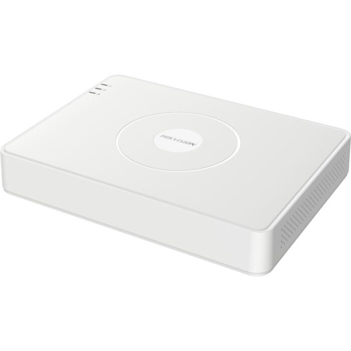 HIKVISION DS-7108HGHI-K1 8 Channel DVR with H.265+/H.264 video compression, HDMI/VGA output, motion detection, and up to 4TB storage capacity.