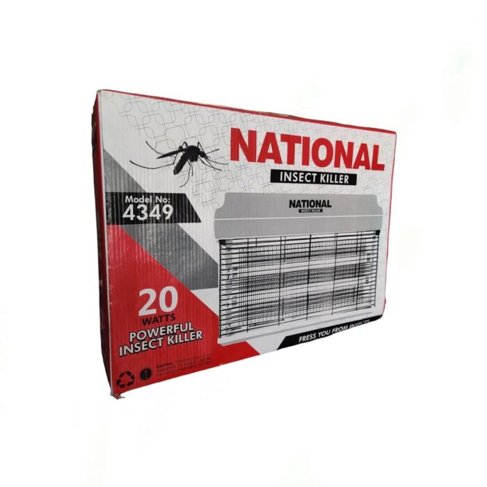 National Electric Insect Killer 20 Watts with UV light, silent operation, and effective pest control for indoor and outdoor spaces.