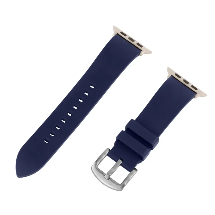 Silicone Smart Watch Straps 42/44/45/49mm in blue, black, and white, offering comfort, durability, and a perfect fit.