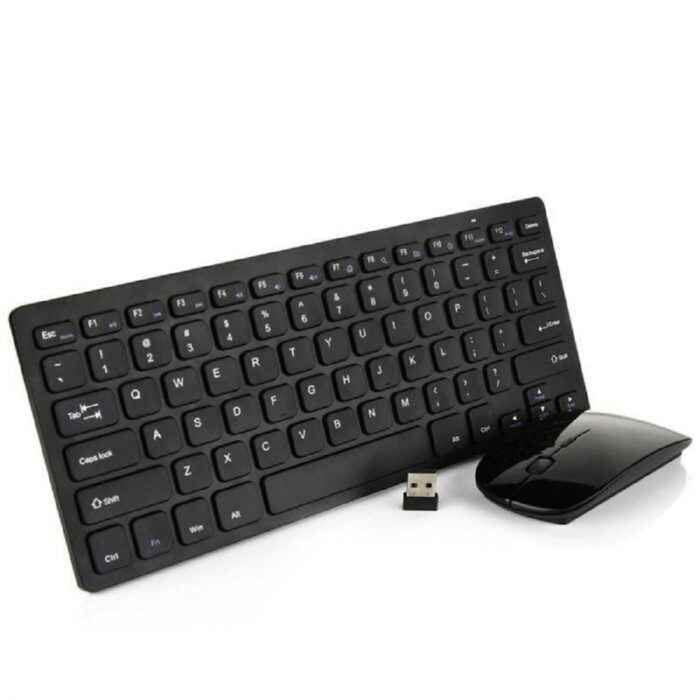 Mini Wireless Slim Keyboard and Mouse Combo - GKM901. Enjoy a sleek design and comfortable typing for a seamless workspace experience!