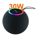 Kisonli K6 30W Portable Bluetooth Speaker with 5.3 Bluetooth, 4000mAh battery, 6-10 hours playtime, TF card/USB/AUX support, and stereo sound.