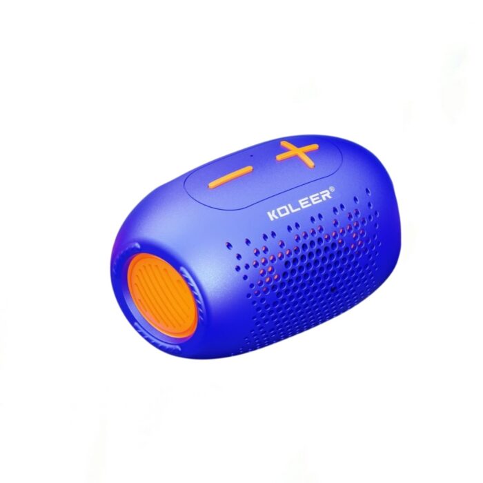 KOLEER S886 Portable Wireless Speaker with 5W output, Bluetooth 5.0, 1200mAh battery, and 15m transmission distance for high-quality sound.