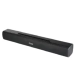 Kisonli LED-803 Soundbar 16W with Bluetooth, USB, TF, FM modes, 1800mAh battery, 10m wireless range, sleek black design for home use.