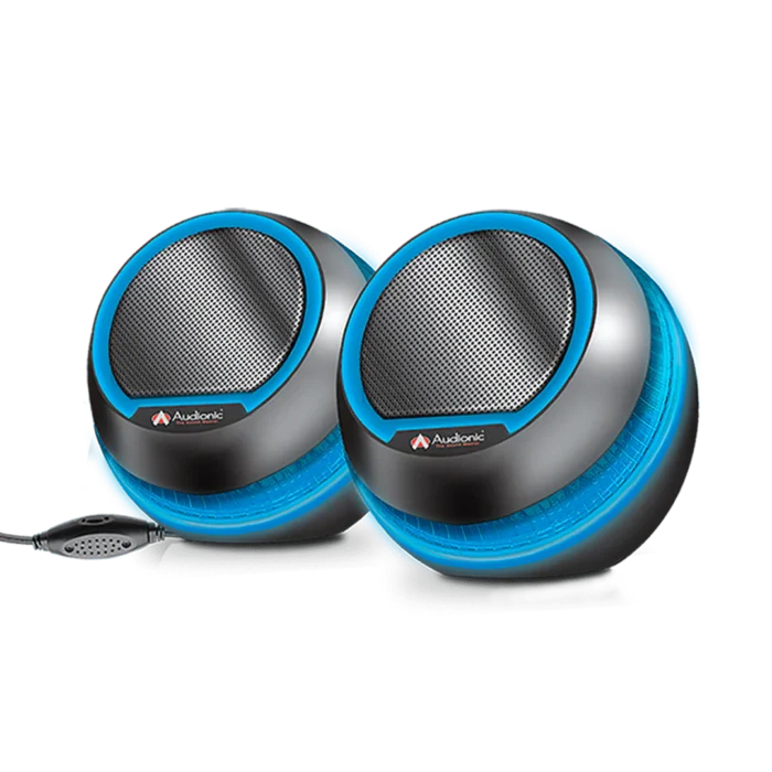 Audionic Octane U-15 USB 2.0 Speaker with 8W RMS power, 3-inch drivers, enhanced bass, clear treble, and portable USB-powered design.