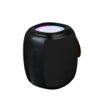 Kisonli Q16 RGB Bluetooth Speaker with 5W output, Bluetooth 5.0, 1200mAh battery, RGB lights, and multiple playback modes.