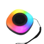 Kisonli S17 Mini Portable RGB Bluetooth Speaker with 3W power, Bluetooth 5.0, 500mAh battery, 2-4 hours playtime, and RGB light.
