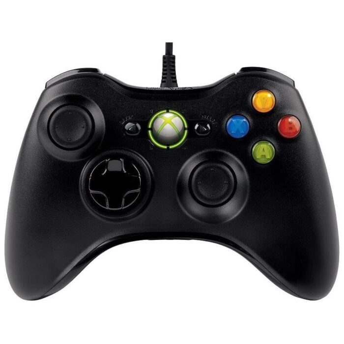 Xbox 360 Wired Controller for PC and Xbox 360 with ergonomic design, vibration feedback, and precise control for an immersive gaming experience.