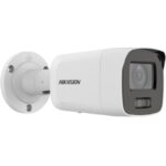 HIKVISION 4K ColorVu Bullet Camera with 1/1.2" CMOS sensor, color night vision, IP67 weatherproof, and 4K resolution for clear surveillance.