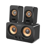 Kisonli U-3300BT USB 2.2 Strong Bass Speaker with 5W + 2.5W x 2 power, Bluetooth, AUX, 30Hz-15kHz response, USB powered.