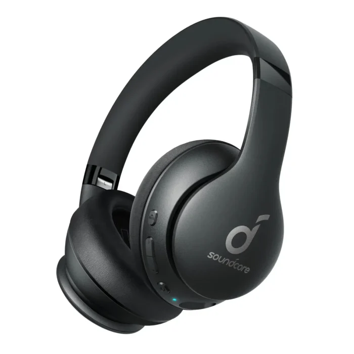 Anker Soundcore Q10i On-Ear Headphones with Hi-Res audio, 60 hours playtime, foldable design, and USB-C quick charge for immersive sound and bass.