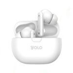 YOLO YoPod DUO Earbuds with Bluetooth 5.3, ENC, 10mm drivers, IPX5 water resistance, 40 hours playback, and touch controls for premium sound and comfort.