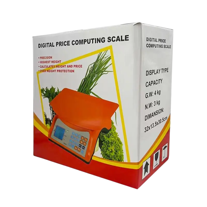 ACS-805 Digital Price Computing Scale with dual LCD/LED display, high precision sensor, and durable ABS construction for accurate weight measurements.