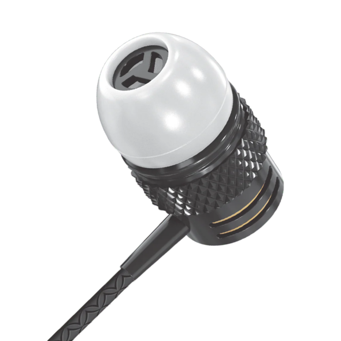 Audionic Thunder Earphone T-90 (TYPE-C) with premium sound, in-ear design, built-in microphone, and USB Type-C connector for hands-free calling and music.