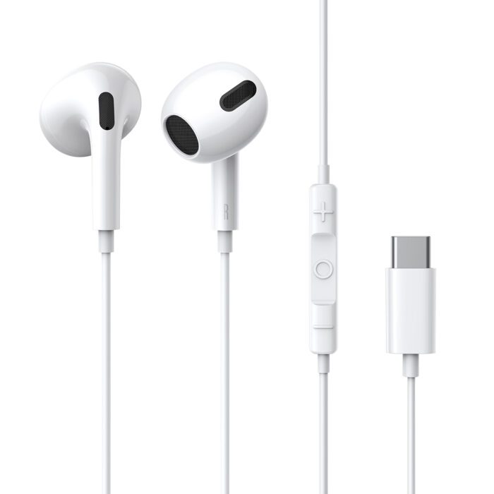 Baseus C17 Encok Type-C Handsfree wired earphones with ergonomic half-in-ear design, high-definition voice calling, and lossless sound quality.