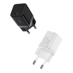 Baseus GaN3 30W Type C Charger, compact and fast charging solution for iPhone, iPad, Android devices, and more with GaN technology and safety features.