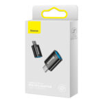 Baseus Type-C to USB-A OTG adapter for fast data transfer, connecting Type-C devices to USB peripherals like flash drives, keyboards, and mice.
