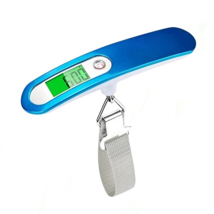 Digital Luggage Scale with LCD display, compact design, and durable ABS construction for accurate luggage weight measurement during travel.