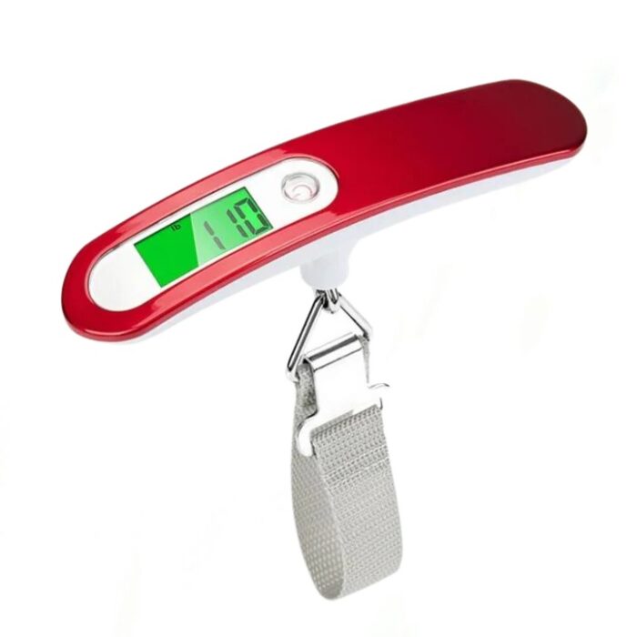 Digital Luggage Scale with LCD display, compact design, and durable ABS construction for accurate luggage weight measurement during travel.