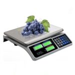 Digital Price Computing Scale with dual LCD display, waterproof stainless steel platform, and high precision for accurate weight and price measurements.