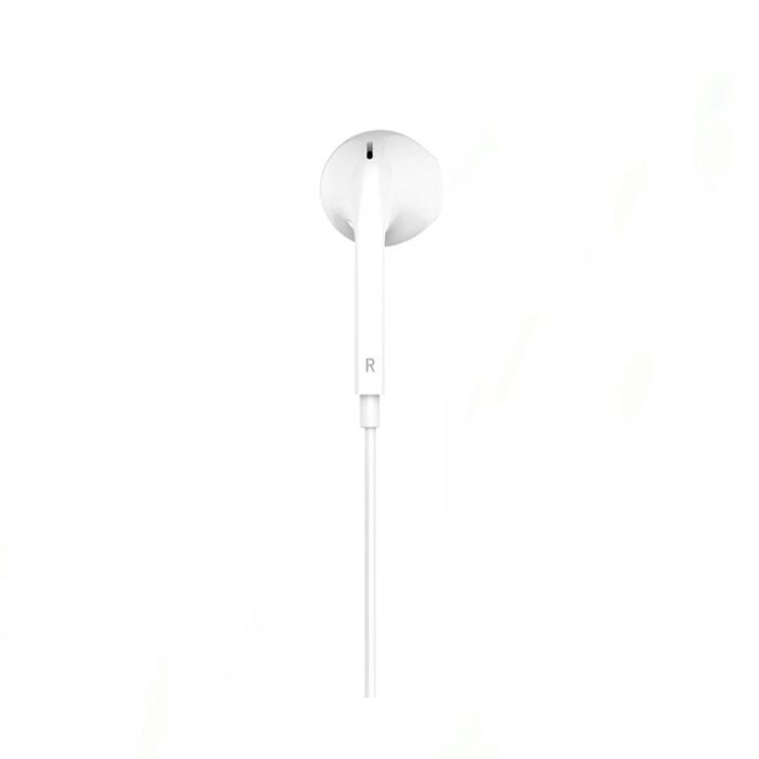 FASTER Lightning Handsfree earphones with 14.2mm driver, in-line microphone, and Lightning connector for high-quality sound and hands-free calls on iOS devices.