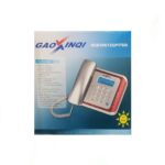 GAOXINQI HCD399(122)P/TSDL Corded Phone with LCD display, call logging, hands-free operation, 24 ringtones, redial function, and silver-red color design.