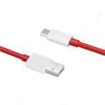 OnePlus USB-A to Type-C Cable for fast charging and data transfer with 10A current, 480Mbps speed, and durable, eco-friendly material.