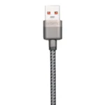 Oraimo OCD-C82 Type-C to Type-C Cable with nylon braided design, 5V 5A fast charging, 480Mbps data transfer speed, and reinforced SR connectors for durability.