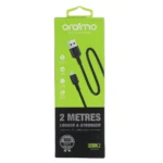 Oraimo OCD-M56 Micro USB Cable 2-meter length, fast charging and high-speed data transfer with reinforced joints and superior copper core.