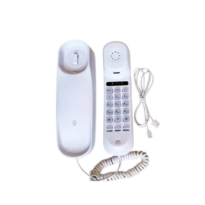Panaphone KX-T433 Corded Phone with redial function, mute, pause features, and compact design, ideal for home or office use.