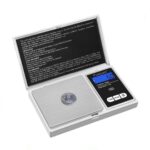 Portable Digital Pocket Scale with LCD display, precise measurements, compact design, and tare function for weighing food, jewelry, and more.