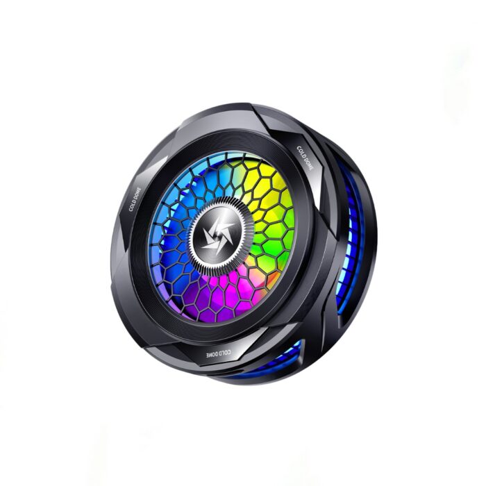 SL-25 RGB Magnetic Mobile Cooler with semiconductor cooling, magnetic attachment, and customizable RGB lights for smartphones and gaming.