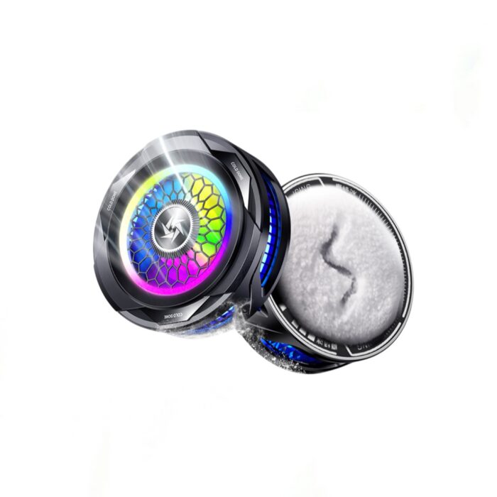 SL-25 RGB Magnetic Mobile Cooler with semiconductor cooling, magnetic attachment, and customizable RGB lights for smartphones and gaming.