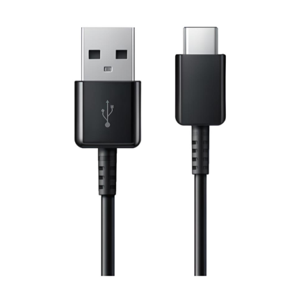 Samsung USB-A to USB Type-C Cable for fast charging and data transfer, compatible with Galaxy S, Note, A series, and USB-C devices.