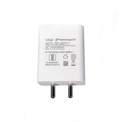 VIVO 44W Power Adapter for fast charging, USB connector, compact design, and built-in safety features for reliable device charging.