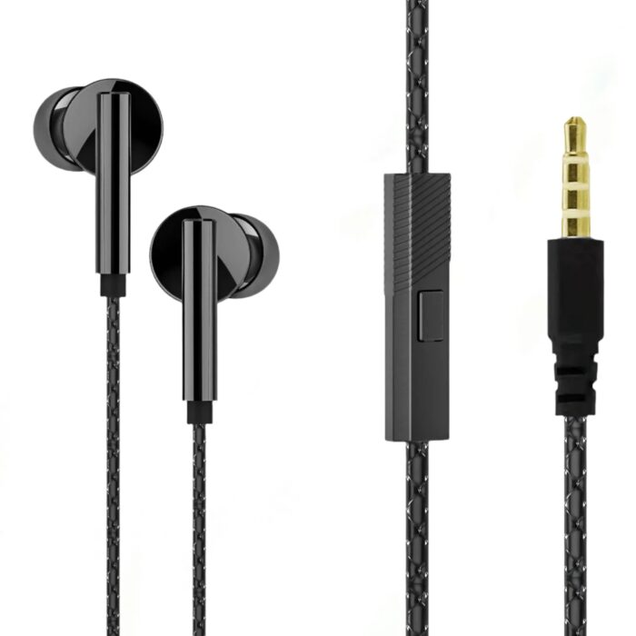 YOLO Y-22 Aux Handsfree wired stereo earphones with 10mm driver, 120cm cable, and AUX compatibility for clear, high-quality sound and comfortable listening.