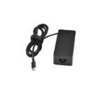 Acer 65W USB-C Charger plugged into a laptop, showcasing its compact design and fast charging capability for Acer devices.
