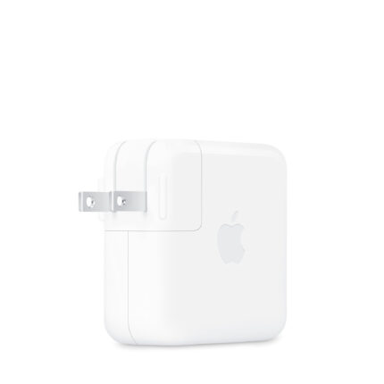 Apple 70W USB-C Power Adapter in white at Goma Sons Electronics, compatible with Type-C to MagSafe 3 and Type-C cables.