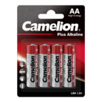Camelion AA Plus Alkaline Batteries pack (2-pack and 4-pack), ideal for high-performance devices and long-lasting power.