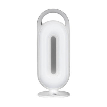 DP-7109 LED Rechargeable Emergency Light with 6000K SMD LED, solar-ready 6V port for camping, outages, or travel use.