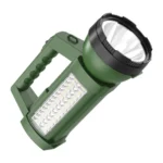 DP-7325 Rechargeable LED Search Light with evenly distributed focus, 50W power, and ABS body for camping and emergency lighting.
