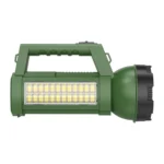 DP-7325 Rechargeable LED Search Light with evenly distributed focus, 50W power, and ABS body for camping and emergency lighting.