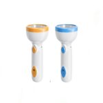 DP-9034B LED Portable Rechargeable Torch with evenly distributed focus, 3W LED, and soft/strong light modes for versatile use.